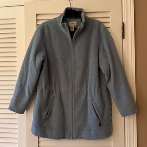 L.L. Bean Vintage Light Blue Fleece Jacket Women’s Size Large Petite